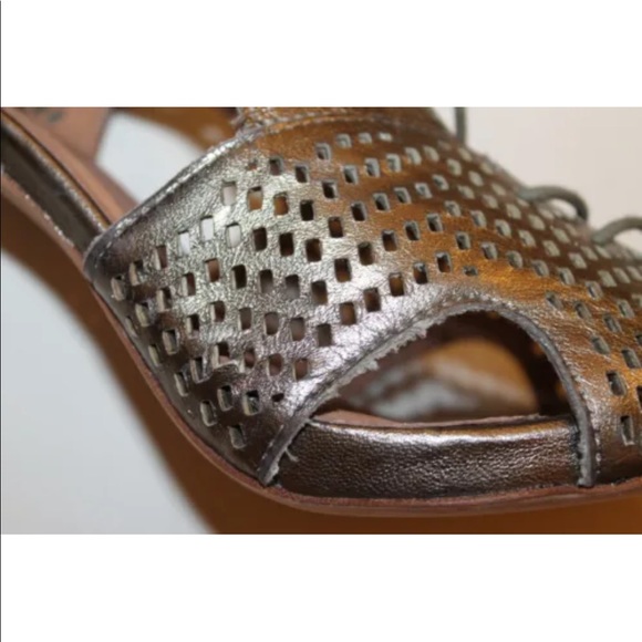 NWOT JOIE Women Gladiator Sexy Leather Shoes Metallic Bronze Sz 9.5 Stiletto - Picture 10 of 12